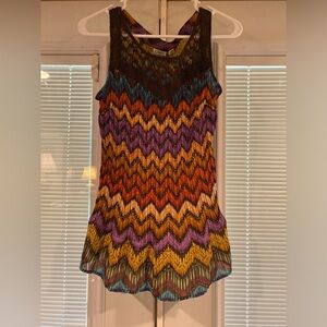 EUC Cato sleeveless crochet detail top. SZ L